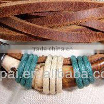 Cow leather handmad bracelet