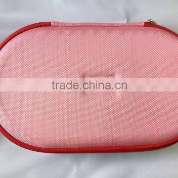 GC---Embossed stitching logo pink 1680D make up mirror eva case