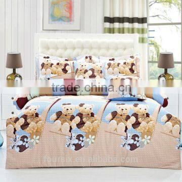 time-limited top selling double euro size duvet cover bed sheet pillow/cushin cotton 3d reavtive printing cartoon bedding set