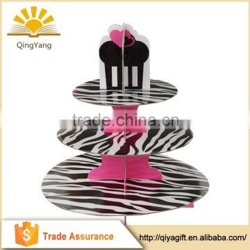 12" Cupcake Stand 3-Tier Cupcake Tree Zebra Party Favor Wedding Baby Shower Lot photo-2