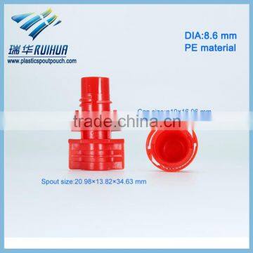 Red leakage proof plastic screw cap cover from shantou ruihua