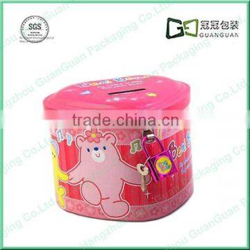 Euro coin box kids coin box with padlock and key