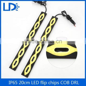 Factory price Cob Car Drl Led Light metal drl car day light cob fog light