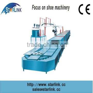 Wenzhou Starlink Hot Sale 19m 60 stations Production Line inject PU safety shoe making machine