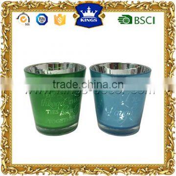 Christmas decoration glass candle holders