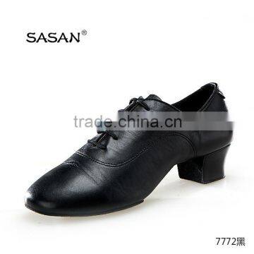 Cow leather men dance shoes latin shoes 1.5 inch heel