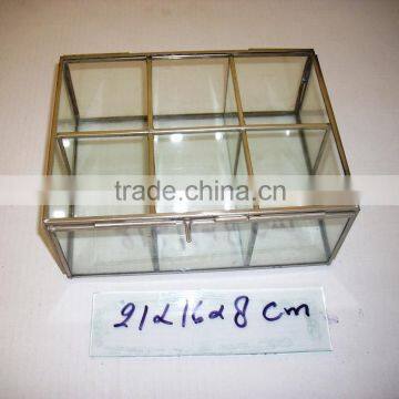 Glass T-light holder, Glass Box, Decorative Glass Box,Jewellery Box, Glass Box, Multipurpose Storage Box