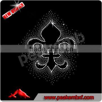 Beautiful hot fix rhinestone fleur de lis for shirt