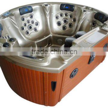 freestanding round coner acrylic jet whirlpool bathtub with tv