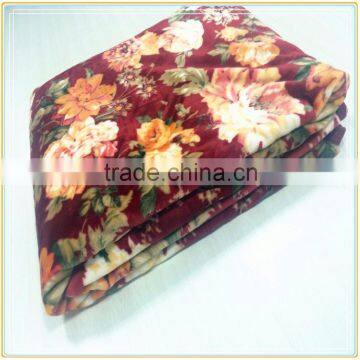 Wholesale Rose Flower Printing Fleece Throw Blanket Made IN China