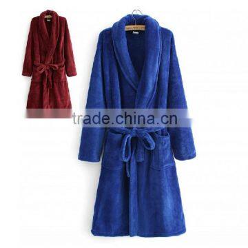 Elegant Flannel dressing night gown