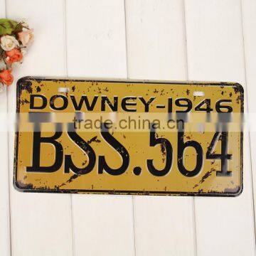 Souvenir vintage hot sale US embossed custom aluminum car plate license plate