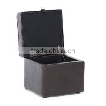 Brown Modern Ottoman Storage Ottoman