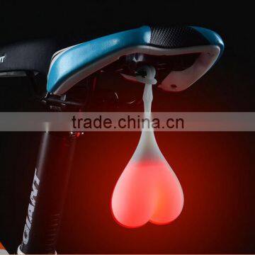 Night Warning Taillight Waterproof Cycling LED Light Bicycle Tail Heart Shape Bicycle Light