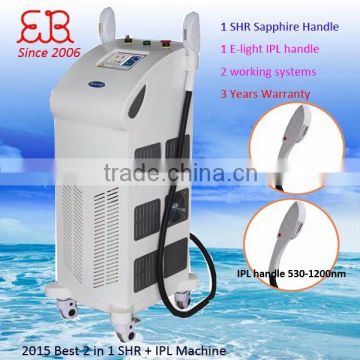 Big Spot size professional spa shr ipl hair removal machine