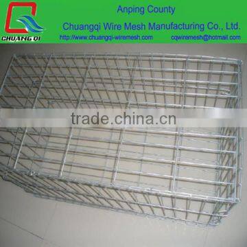 2x1x1 , 60x80mm mesh size, River flood control galvanized welded gabion box / gabion basker