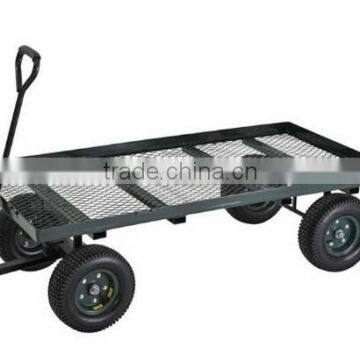 Green Heavy Duty Steel Flat Wagon