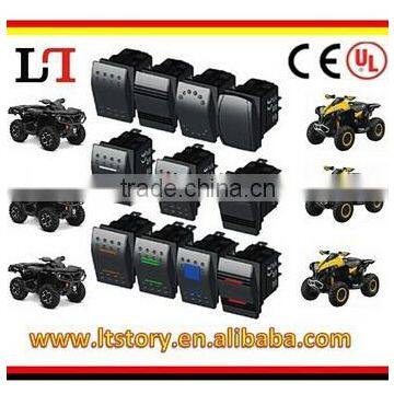 Waterproof On-off-on Rocker Switch Illuminated