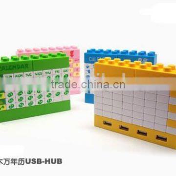 Creative USB HUB DIY Blocks Usb 2.0 Hub Calendar With Bluetooth/usb Hub With Cable/Executive DIY Desk Calendar 2015 photo-2