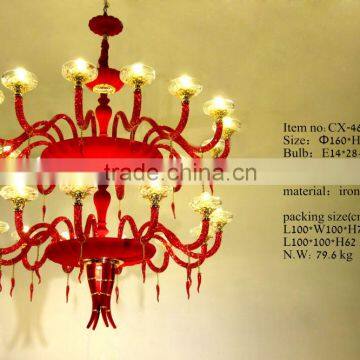 Hot Sell Luxury modern Red Metal Chandelier/Special Design Creative Metal Chandelier