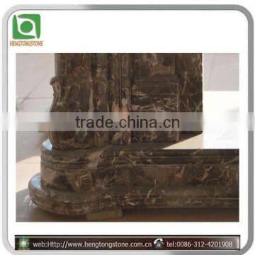 Coffee Color Stone Carved Figure Fireplace photo-3