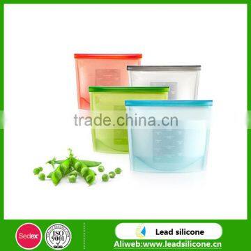 Hot Sales Vegetable Silicone Food Bag With Zipper