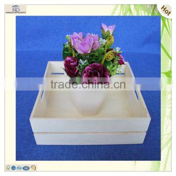Wholesale Unfinished Craft Decorative Rural Style Wooden Tray photo-6