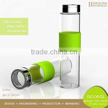 Home Clear Portable 1000Ml Juice Glass Bottle