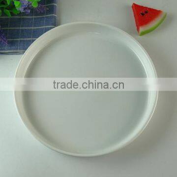 New design restaurant ceramic pizza plate wholesale white porcelain round plate