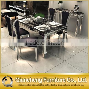 Modern Metal Legs Marble Dining Table Furniture