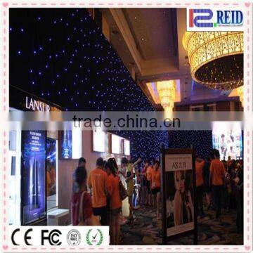 Fancy stage background flexible star curtain led wedding decoration