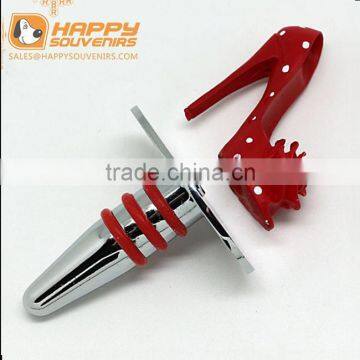 NEW CUSTOMIZED HOME POP RESIN STAINLESS RED HIGH HEEL WINE STOPPER