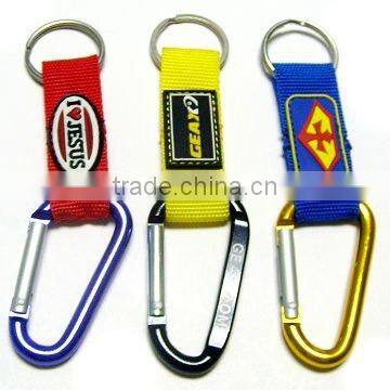 Aluminum carabiner with lanyard