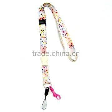 Heat-transfer printing lanyard with plastic buckle