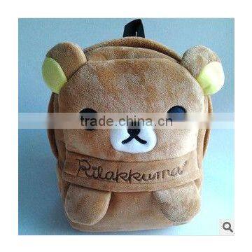 promotional cartoon plush bear shape Backpack for kids