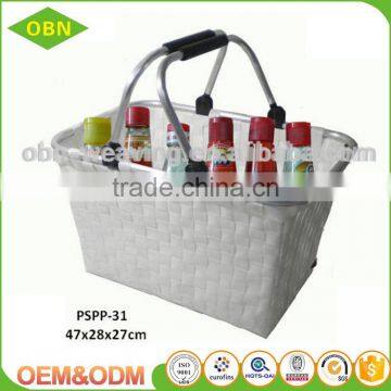 Cheap Woven Market PP Aluminum Frame Baskets photo-5
