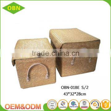 Natural Material Maize Straw Laundry Baskets for Dirty Clothes photo-3