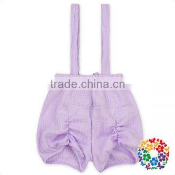 Wholesale Baby Cotton Solid Color Summer Strape Baby Girl Shorts photo-4