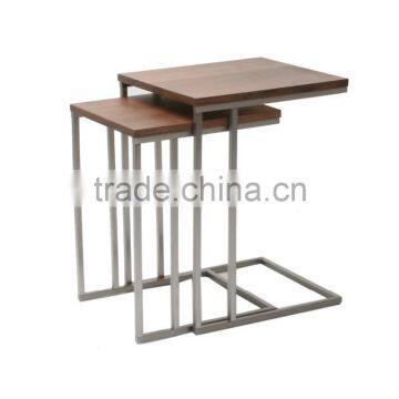 2015 New design stainless steel base Nesting Table, end table