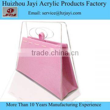Pretty Transparent Acrylic Perspex Clutch Clear Lady Evening Handbag Portable Bag in Hands photo-2