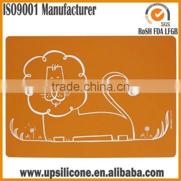 FDA Eco-friendly Cheap Dishwasher Safe Silicone Baby Placemat, Silicone Placemat for Kids photo-5