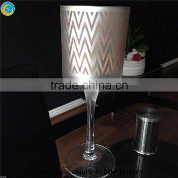 Black Mercury Glass Stemmed Candle Holders photo-6