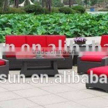 ESR-7273 Rattan Sofa Set With Pillows photo-2