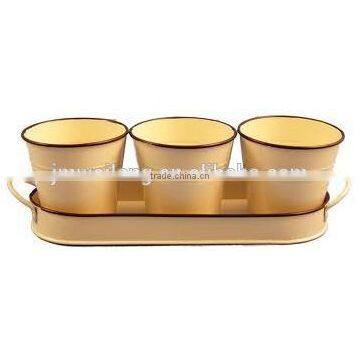 Decorative Windowsill Balcony Metal Herb Flower Pots / Metal Planter photo-3