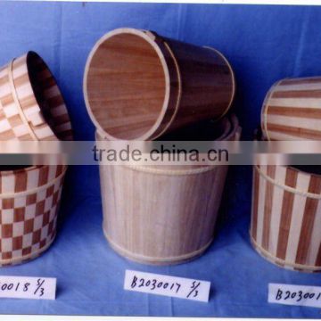 decoration difform small wooden water bucket for sale