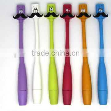 New Promotional Mustache Ball pen with Blue Ink 0.7mm, Cartoon Ball pen, Kids Ball pen