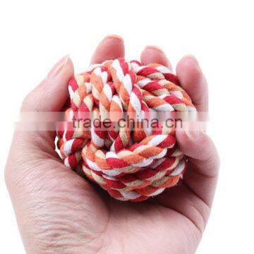 7cm Medium Hot Dog Ball Wholesale Wucaimian Toy Ball Woven Cotton Rope Knot photo-3