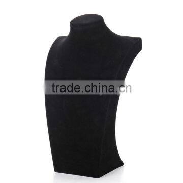 Black Velvet Wood Neck Stand Jewelry Display photo-4