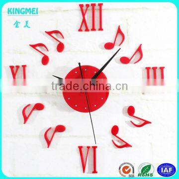 Large Luxury Home Decor Black Butterfly Acrylic Clock Wall photo-3