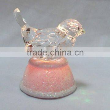 Small Acrylic LED Lighted Clear Bird Animals Toys Decoration photo-2